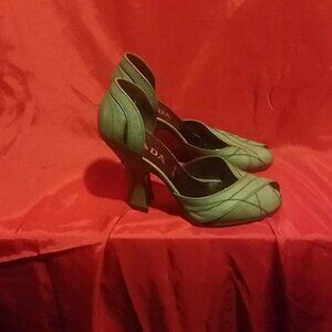 Vintage Green PRADA Heels 4"